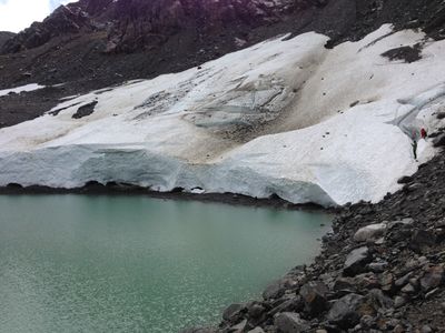 A glacier on Rainbow Mountain in Whistler, British Columbia.