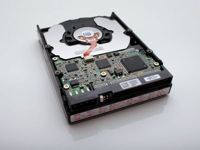 Black and gray internal hard drive.